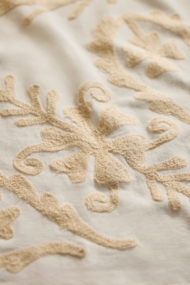 Crewel Stitch Cotton Scarf Tree Skirt #3