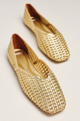 Sarto Adalina Mesh Flats In Gold