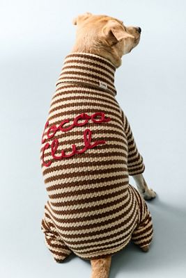 FURB x Anthropologie Striped Holiday Pet Onesie
