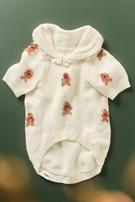 Anthropologie Icon Applique Pet Sweater