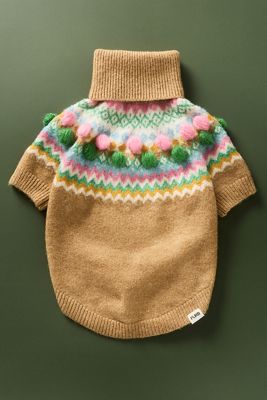 Anthropologie Fair Isle Bauble Pet Sweater