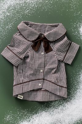 Anthropologie Gingham Pet Pajamas