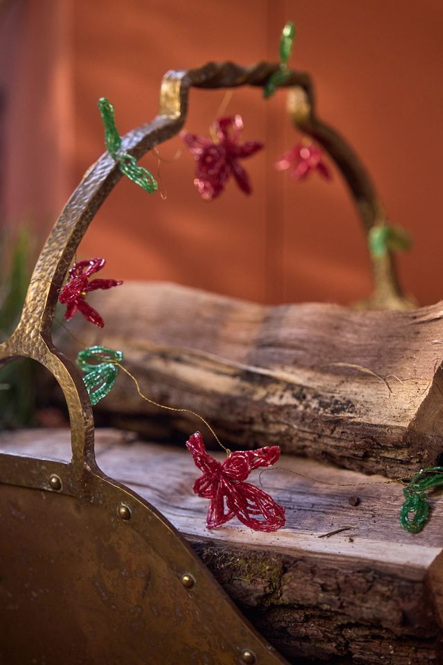 Beaded Poinsettia Garland #3
