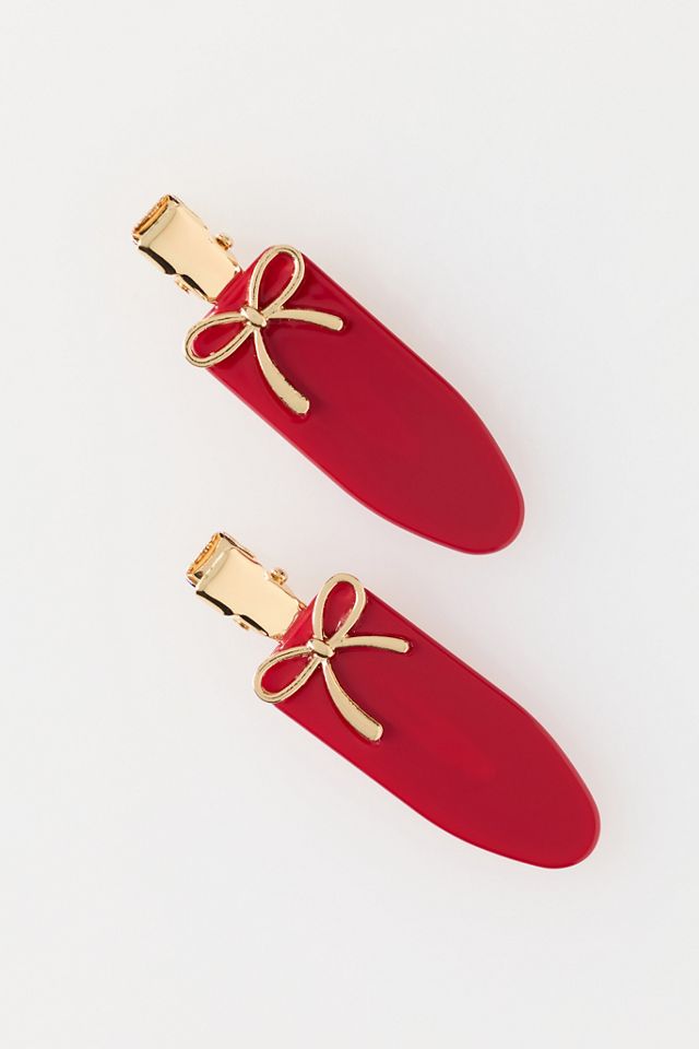 By Anthropologie Bow Crease-Free Hair Clips, Set of 2 #1