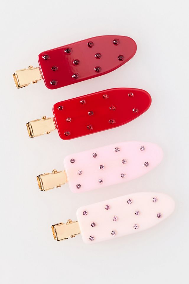By Anthropologie Gem Crease-Free Hair Clips, Set of 4 #1