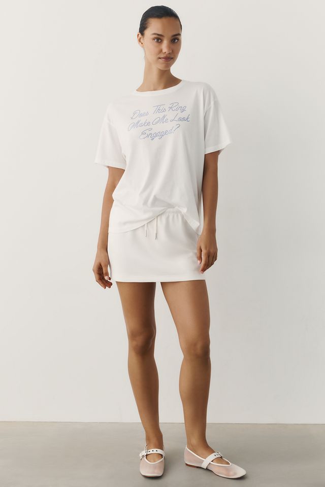 Letluv Engaged 100% Cotton Rhinestone Bridal Tee #1