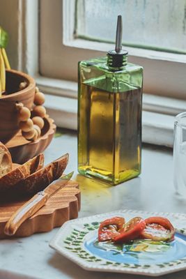 Rectangular Glass Oil Cruet