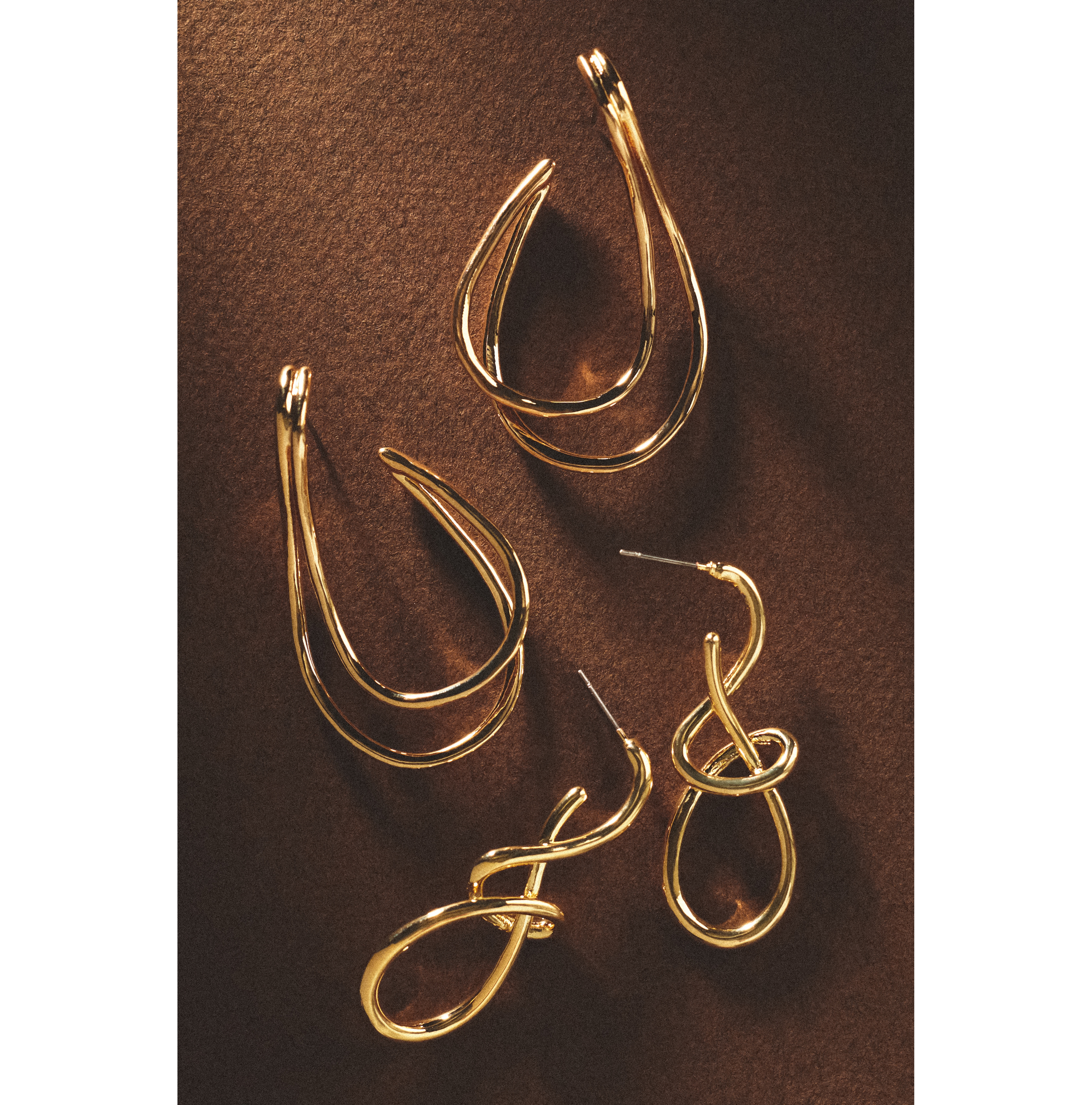 By Anthropologie Layered Teardrop Hoop Earrings