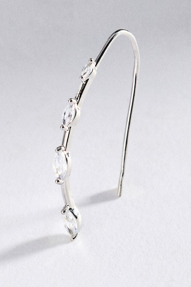By Anthropologie Crystal Threader Earrings #1