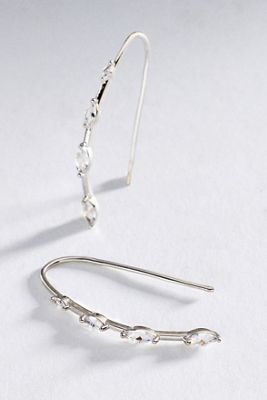 By Anthropologie Crystal Threader Earrings
