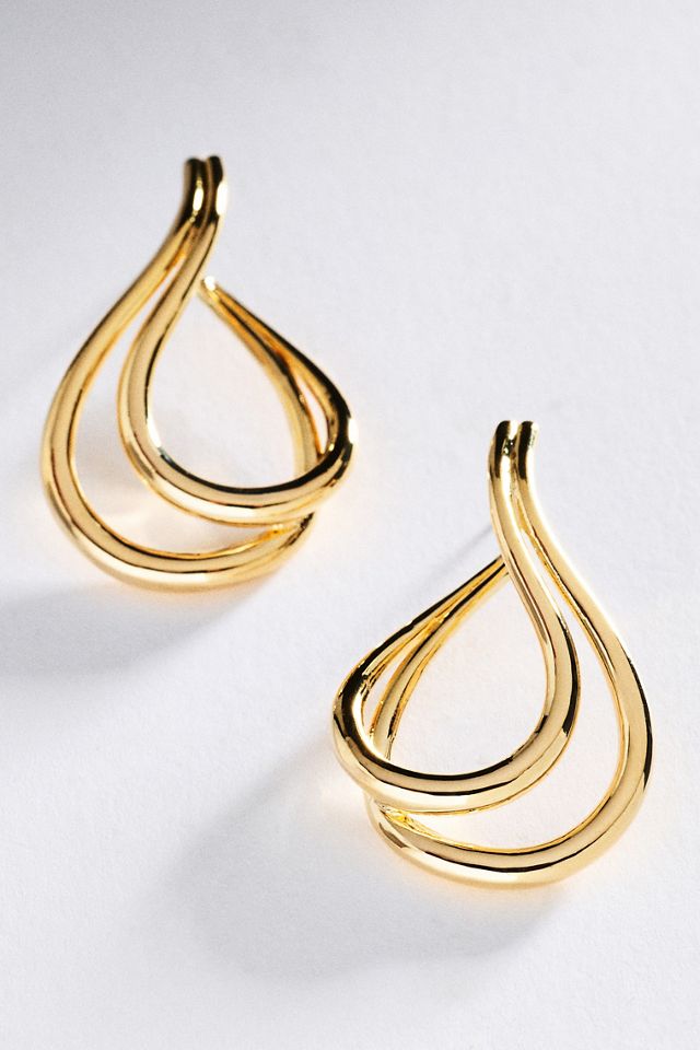 By Anthropologie Twisted Teardrop Earrings #1