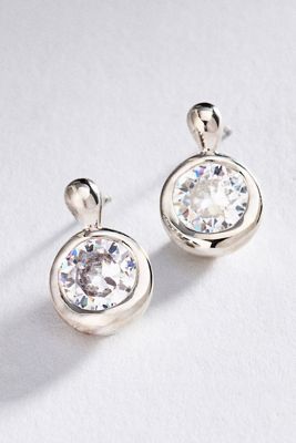 By Anthropologie Bezel Crystal Post Earrings
