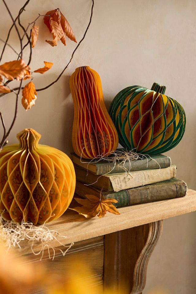 Paper Honeycomb Pumpkin #3