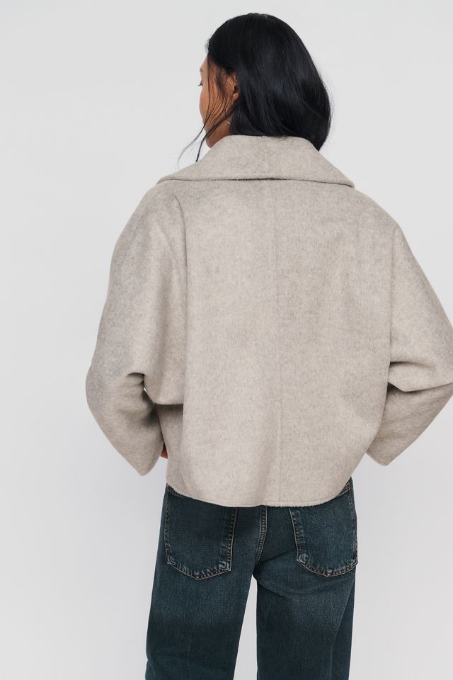 By Anthropologie Brushed Dolman Cocoon Jacket #3