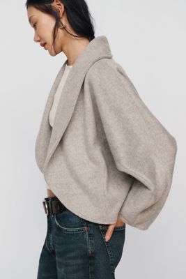 By Anthropologie Brushed Dolman Cocoon Jacket