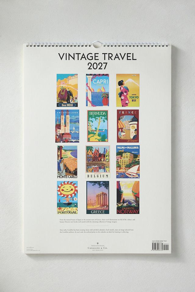 Vintage Travel 2027 Wall Calendar #3