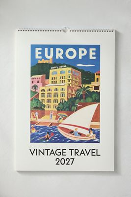 Vintage Travel 2027 Wall Calendar