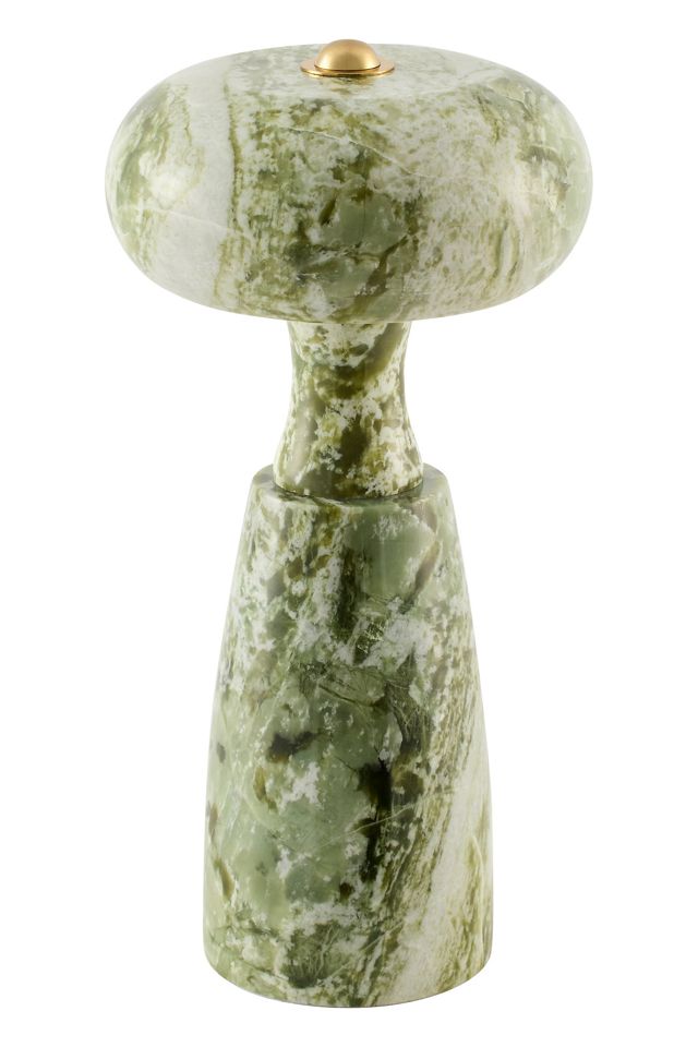 Marzela Washed Marble Sculptural Rechargeable Table Lamp #1