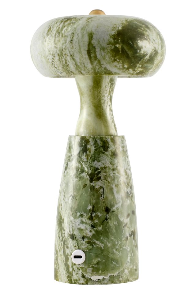Marzela Washed Marble Sculptural Rechargeable Table Lamp #3
