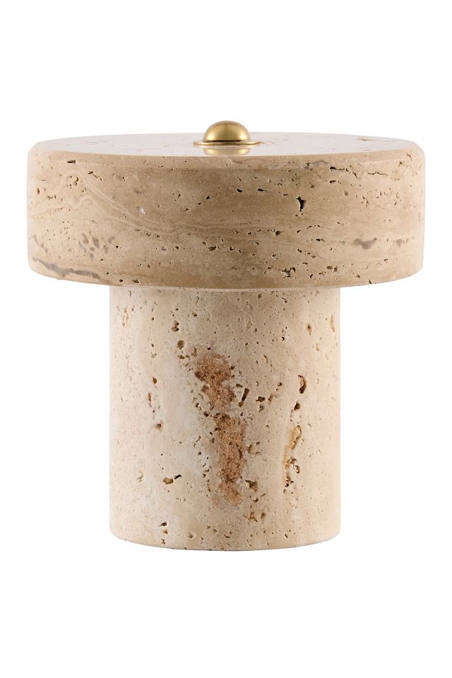 Tessari Washed Travertine Accent Table Lamp #1