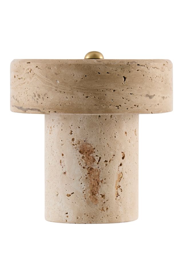 Tessari Washed Travertine Accent Table Lamp #2