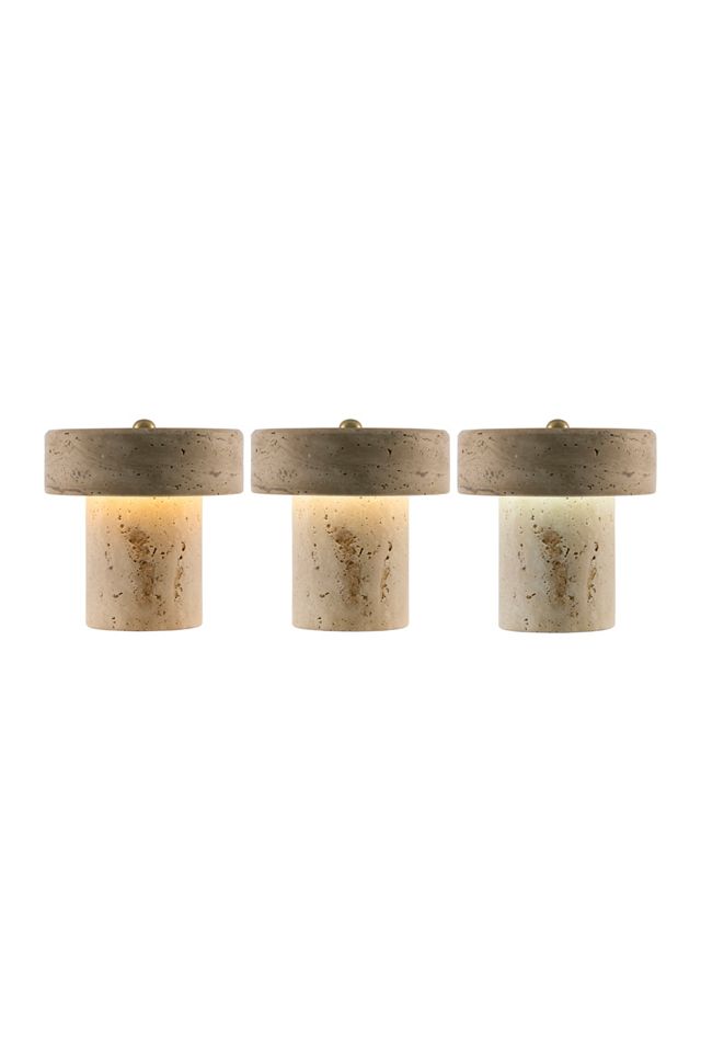 Tessari Washed Travertine Accent Table Lamp #5