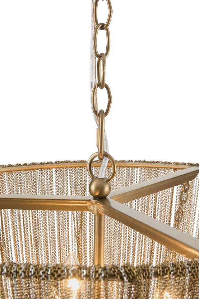 Yale Draped Brass Chain Chandelier #2