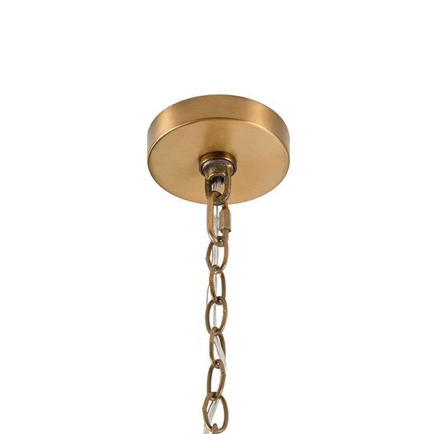 Yale Draped Brass Chain Chandelier #3