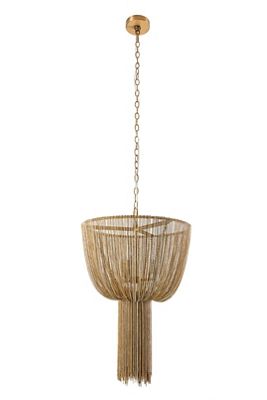 Yale Draped Brass Chain Chandelier