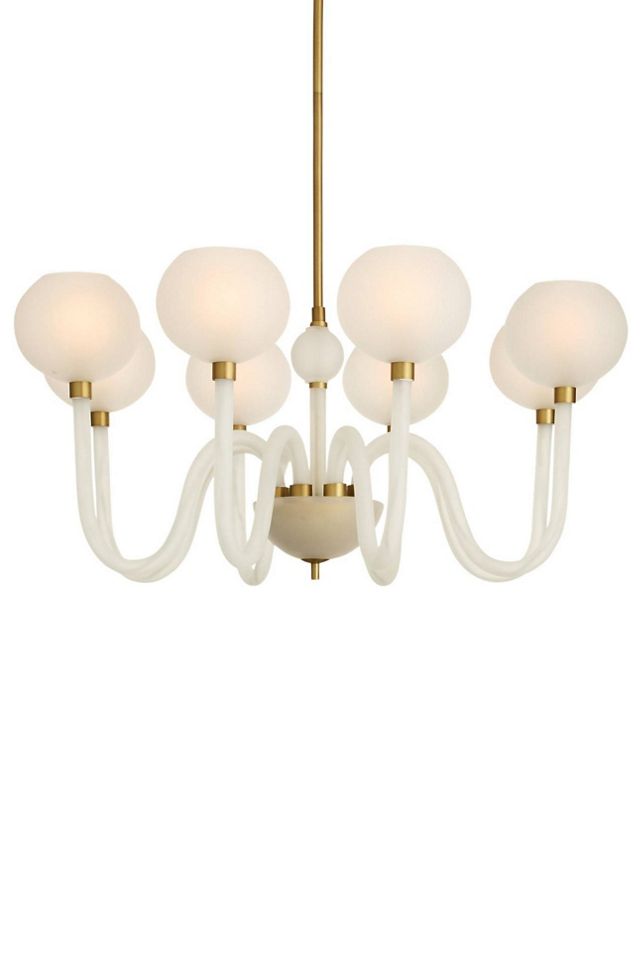 Tebaldi Venetian Inspired Etched Glass Chandelier #4