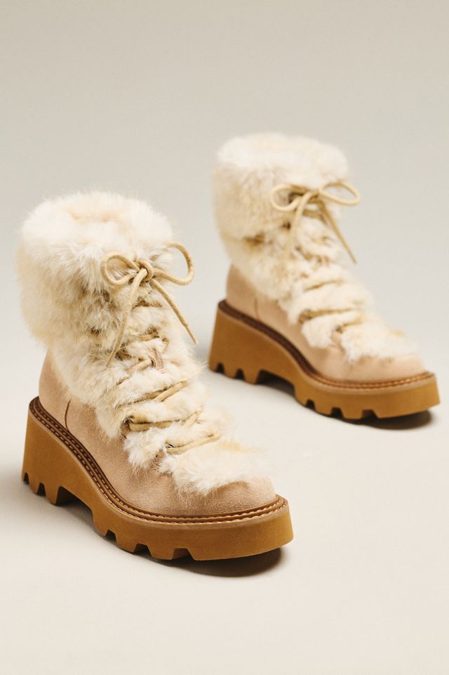 Dolce Vita Hawkin Plush Suede & Faux Fur Boots #1