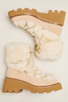 Dolce Vita Hawkin Plush Suede & Faux Fur Boots