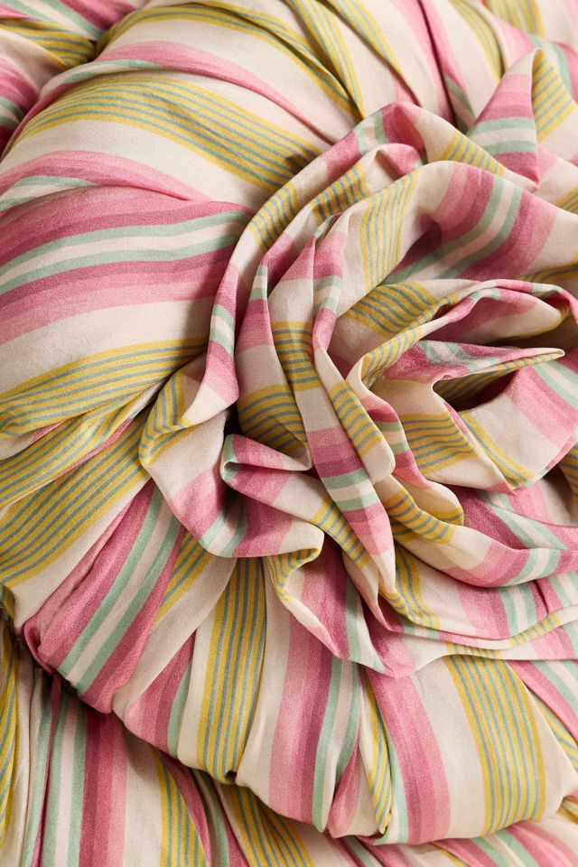 Bedrucktes Seidenkissen mit Rosette #1