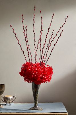 Dried Burgundy Pussy Willow Bunch