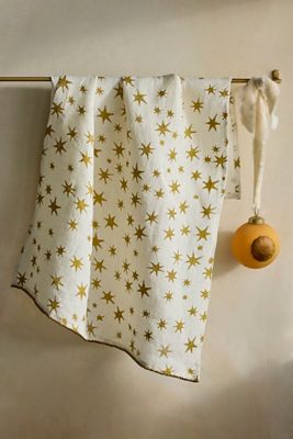 Metallic Starburst Linen Dish Towel