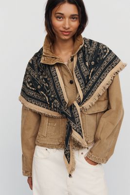 By Anthropologie Large Bandana Triangle Scarf