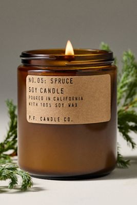 P.F. Candle Co. Woody Spruce Glass Candle