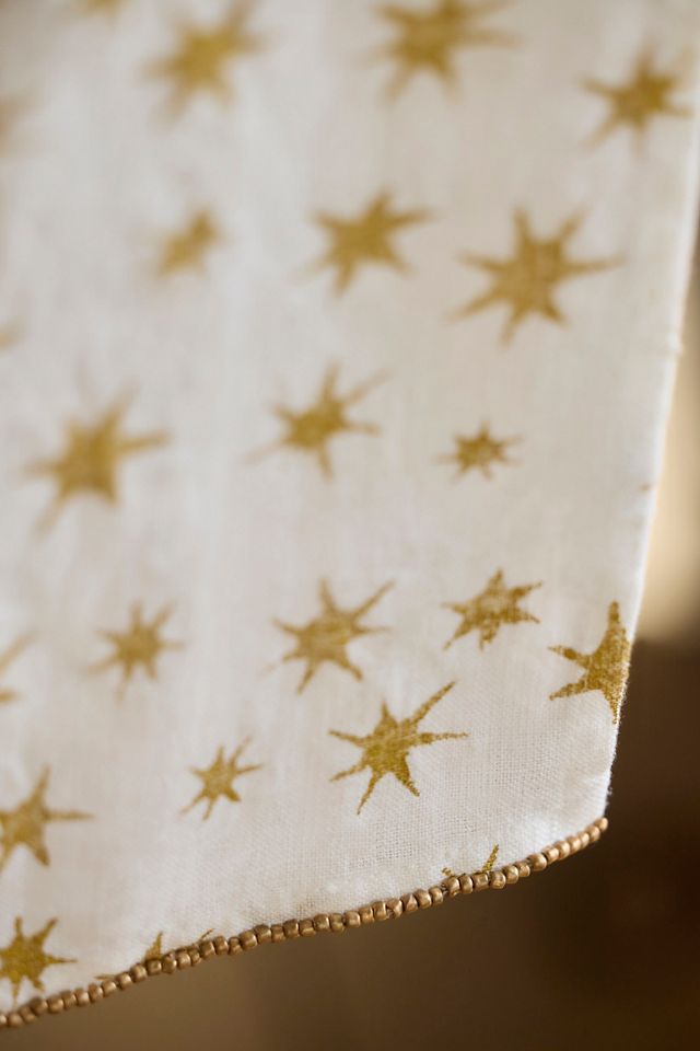 Metallic Starburst Linen Runner #1