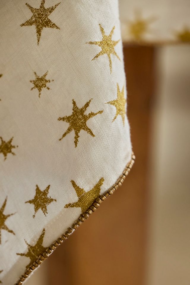 Metallic Starburst Linen Tablecloth #2