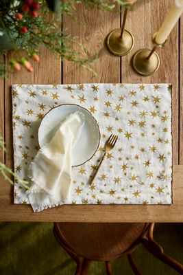 Metallic Starburst Linen Placemat