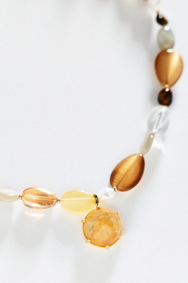 By Anthropologie Delicate Beaded Necklace #1