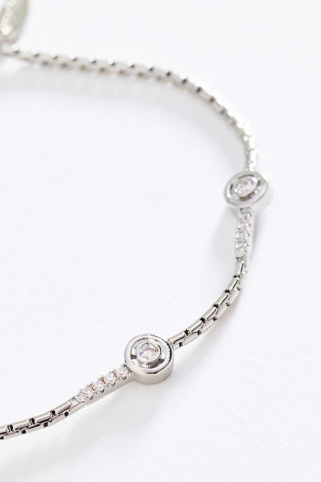 By Anthropologie Delicate Crystal Cluster Bracelet #1