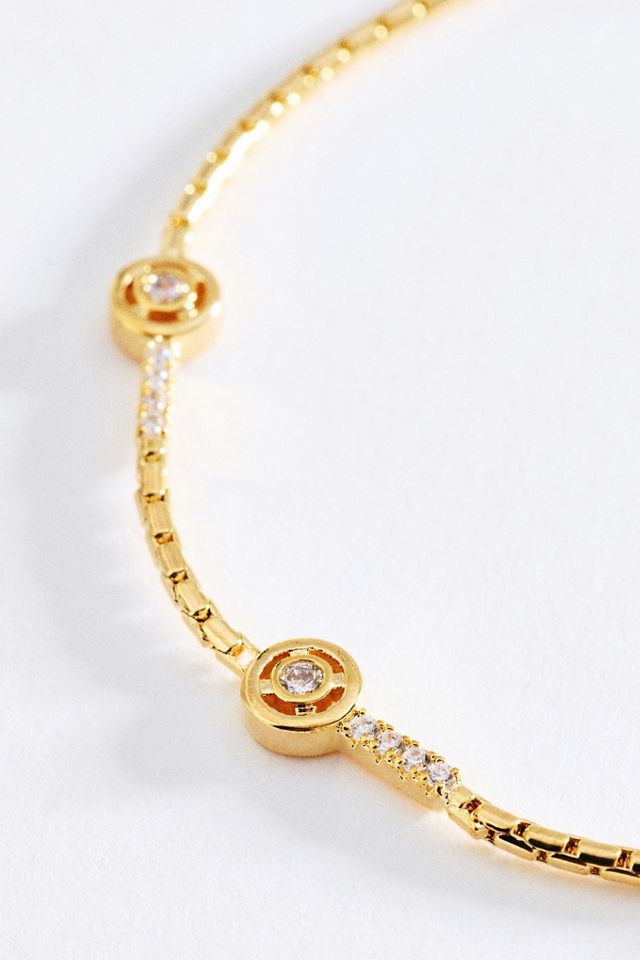 By Anthropologie Delicate Crystal Cluster Bracelet #1