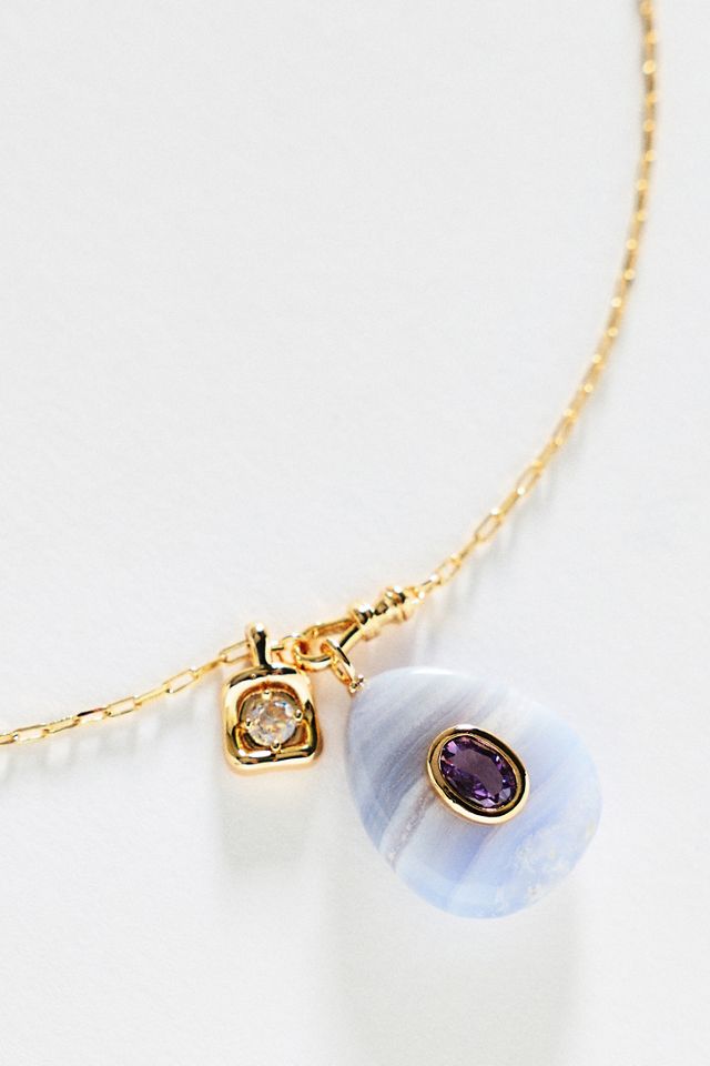 By Anthropologie Stone Pendant Necklace #1