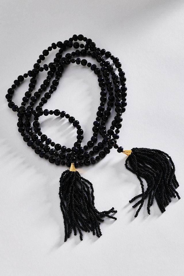 By Anthropologie Prelayer Wrap Beaded Necklace #1