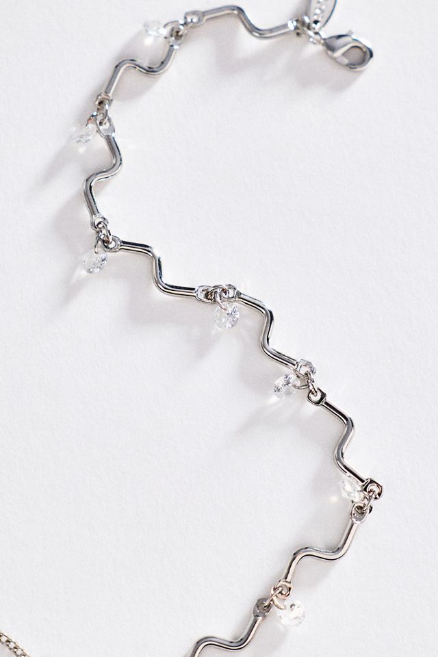 By Anthropologie Swirled Crystal Bracelet #1