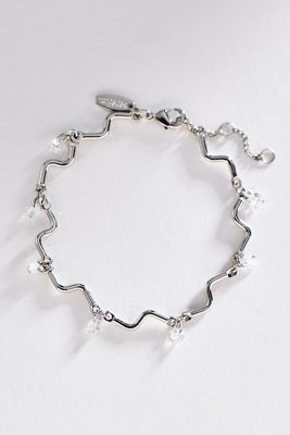 By Anthropologie Swirled Crystal Bracelet