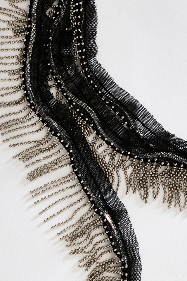 By Anthropologie Prelayer Wrap Tassel Necklace #1