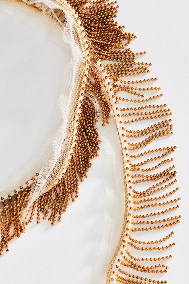 By Anthropologie Prelayer Wrap Tassel Necklace #1