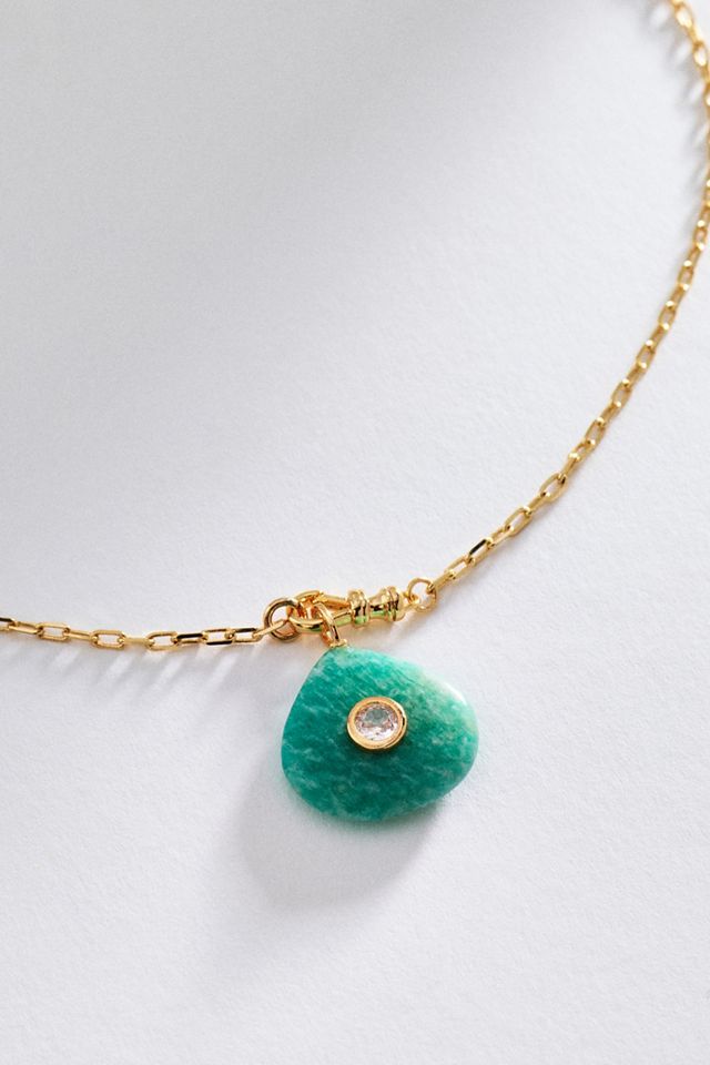 By Anthropologie Delicate Stone Necklace #1